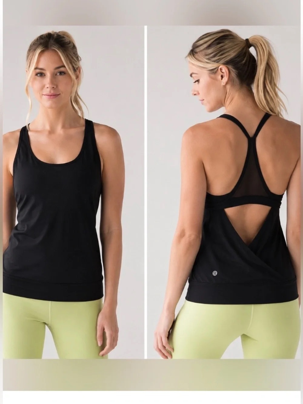 Lululemon Minimalist Tank Top Black with Built in Bra Size 4